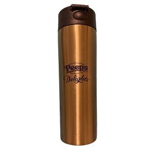 Peeps Silver Coffee Thermos With Lid, 12 Fl Oz